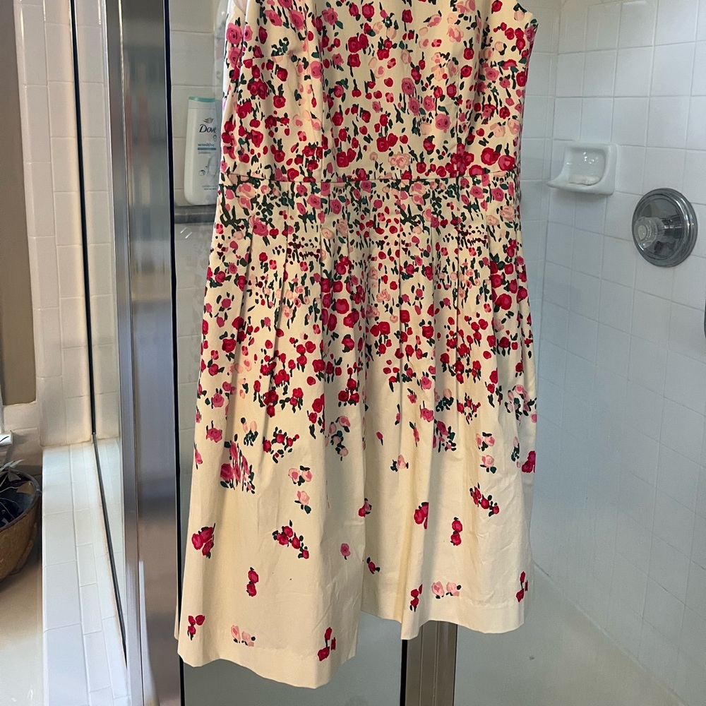 Talbots Cream Dress with Red Floral Accents
8petite